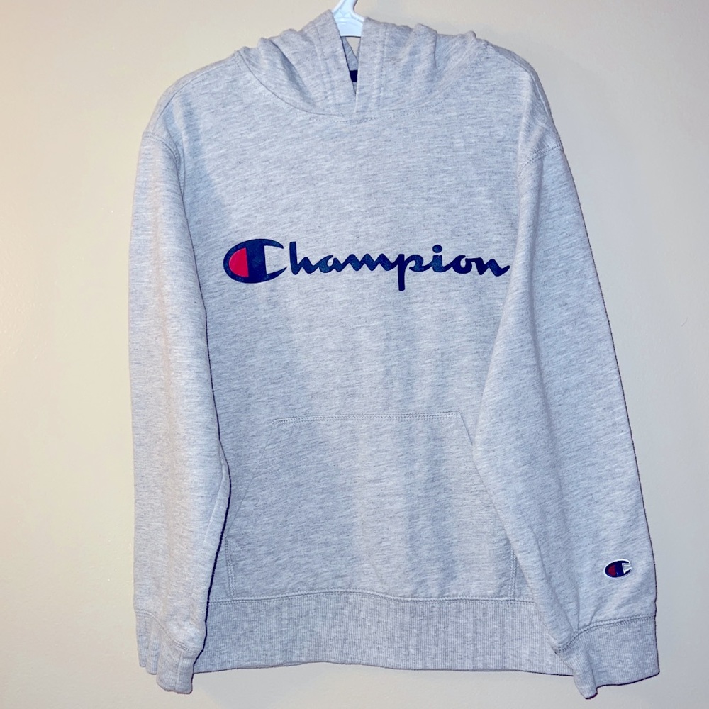 CHAMPION Kid's Hoodie Gray- Size: Small